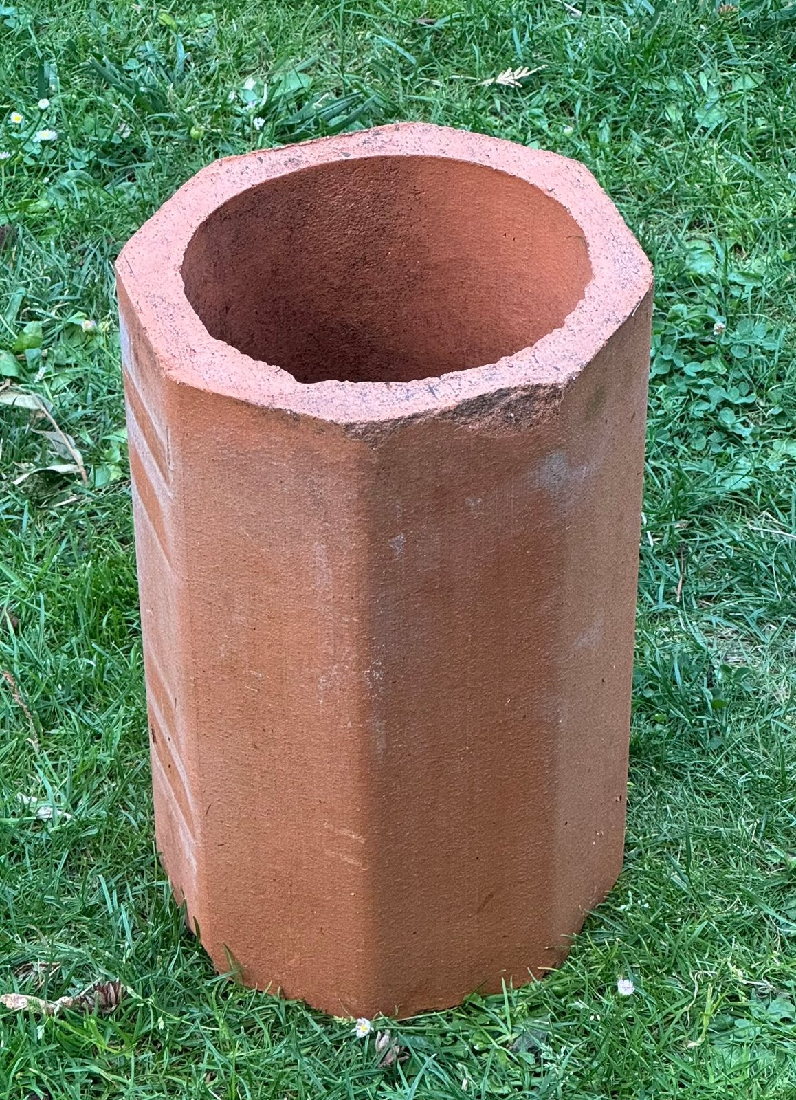 Terracotta buis aan beide kanten open., Gebruikt, Rond, Ophalen of Verzenden, Minder dan 40 cm