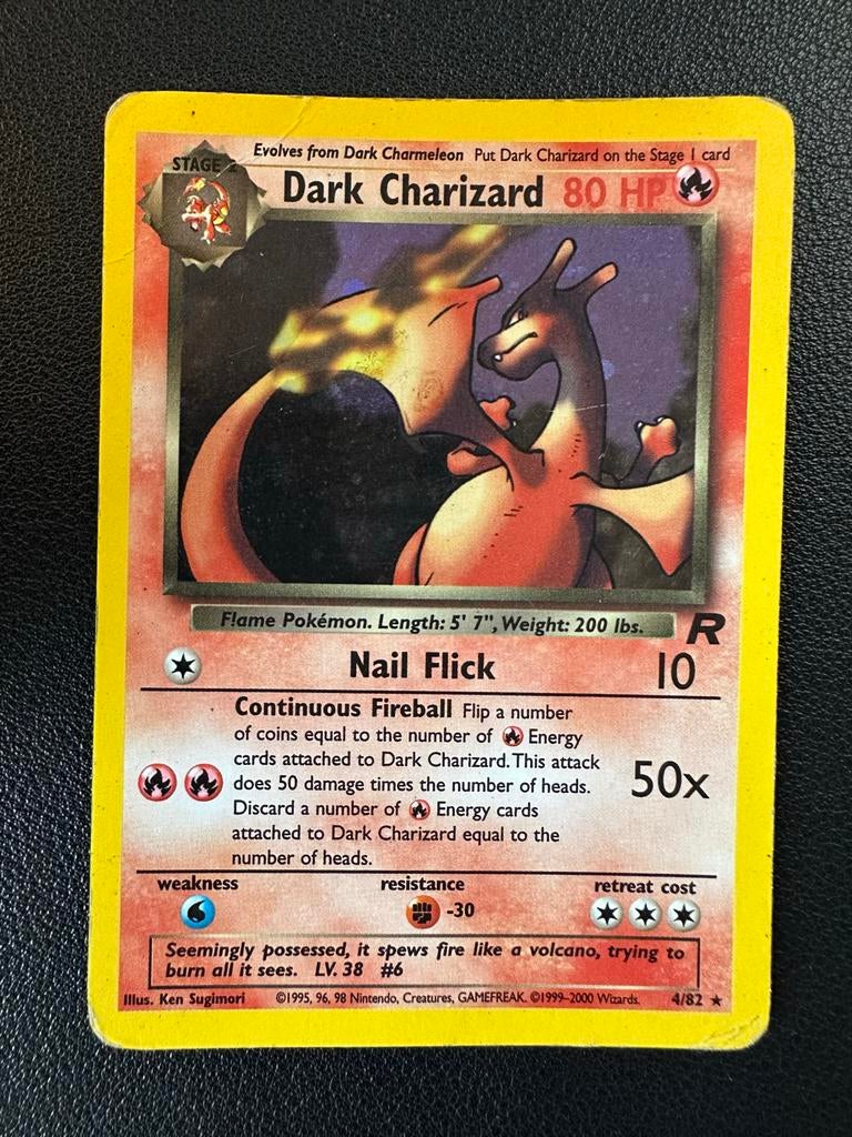 Dark Charizard Pokémon Kaart 4/82 - Foil - Zeldzaam!, Hobby en Vrije tijd, Verzamelkaartspellen | Pokémon, Ophalen of Verzenden
