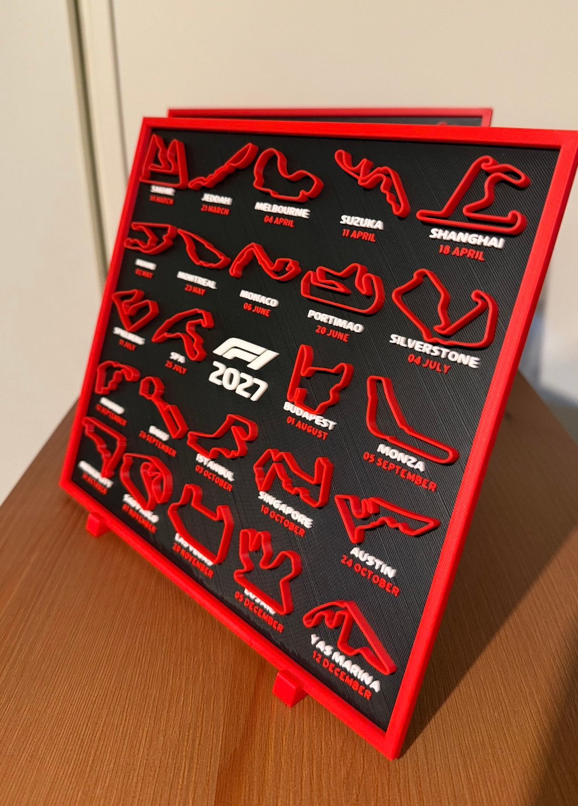 ️ Formule 1 2027 Circuit kalender– 3D Geprint | Leuk Cadeau, Ophalen of Verzenden, Nieuw, Formule 1