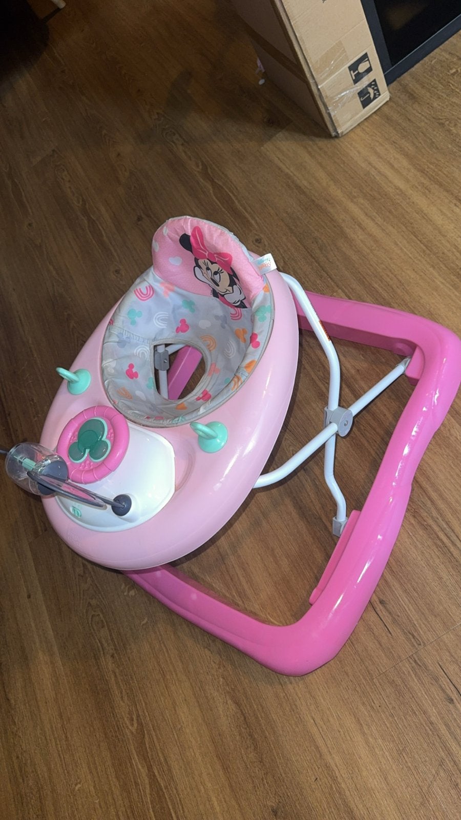 Roze loopstoel met Minnie Mouse design - Zo goed als nieuw, Ophalen of Verzenden, Nieuw
