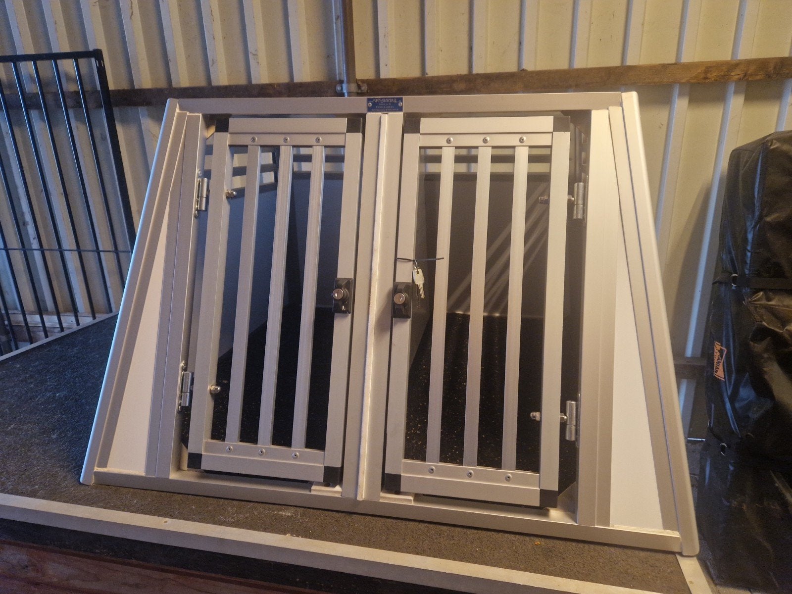 WT-METALL autobox voor 2 honden, Ophalen, 110 cm of meer, 65 tot 100 cm