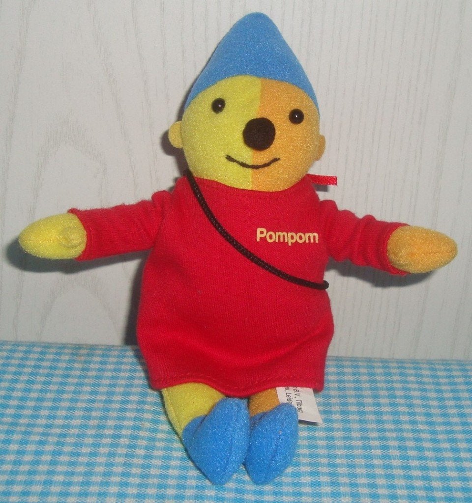 POMPOM popje knuffel klein met tasje, Ophalen of Verzenden, Overige typen, Wasbaar