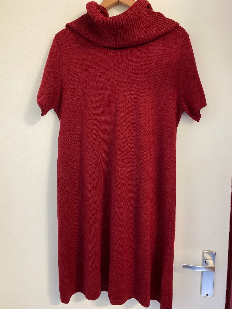 Marina Rinaldi Knitted Wool Blend Dress 42/44, Kleding | Dames, Maat 42/44 (L), Nieuw, Ophalen of Verzenden, Rood