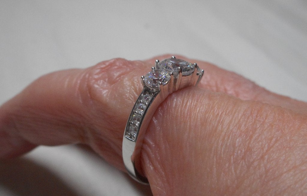 Zilveren Ti Sento ring met heldere stenen maat 16.5 nr.242, Verzenden, Dame, Zilver, Zilver