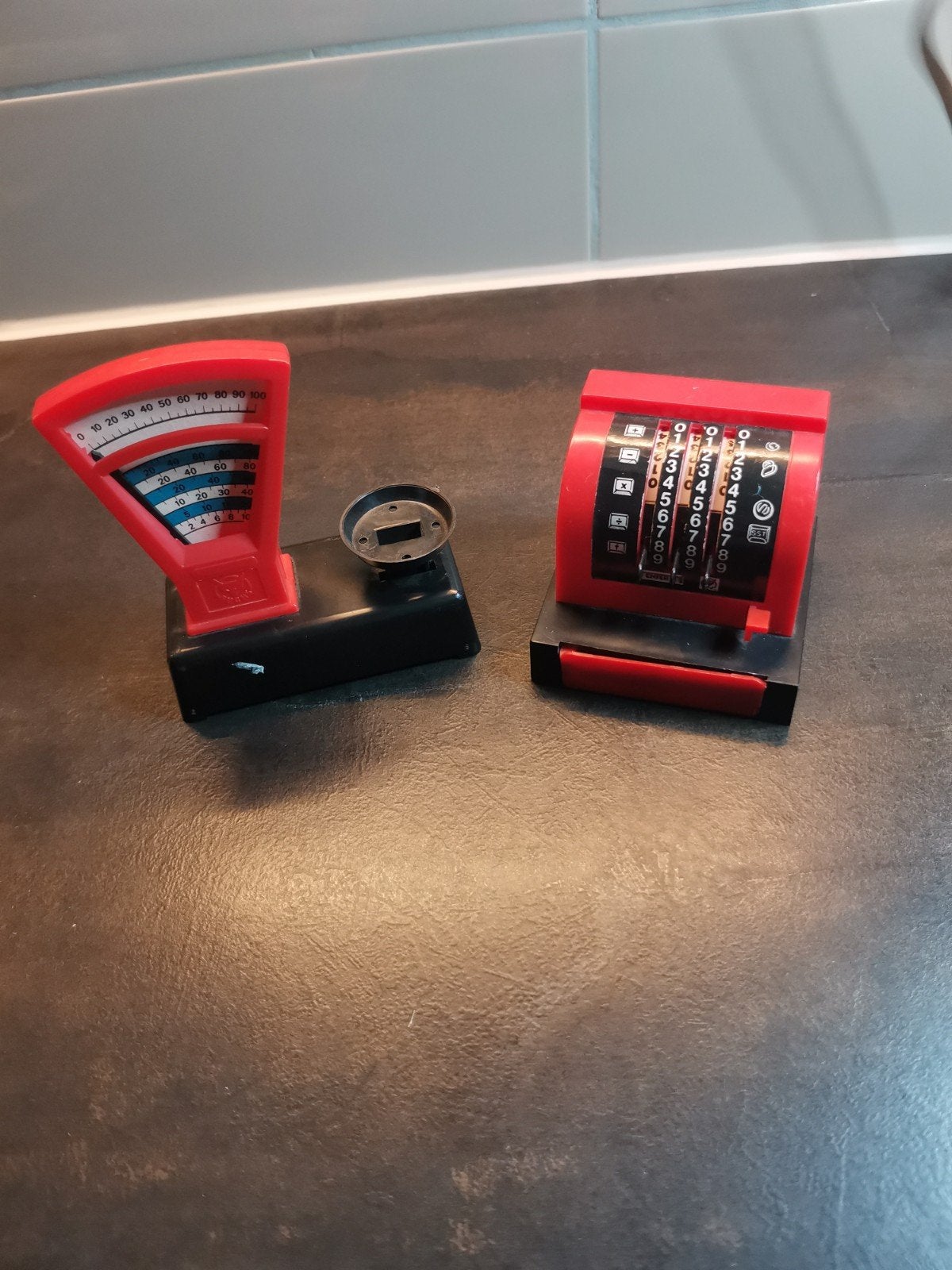Vintage speelgoed kassa en weegschaal, Ophalen of Verzenden, Gebruikt, Jongen of Meisje