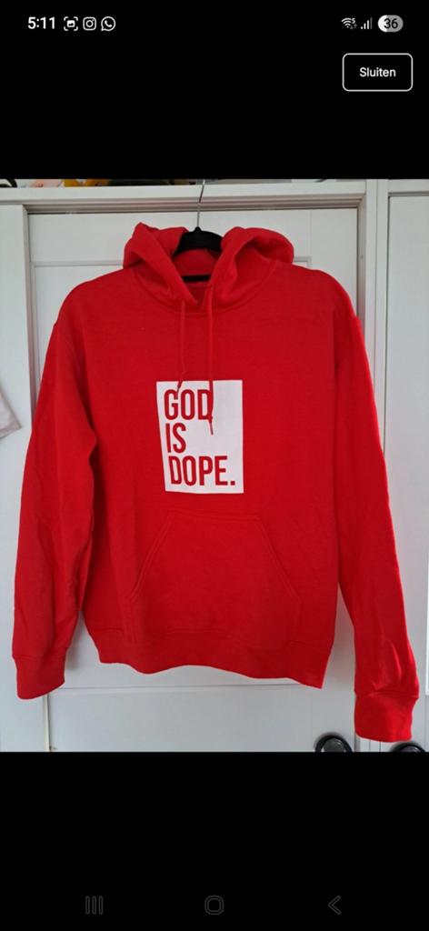 Rode hoodie met print, Ophalen of Verzenden, Nieuw, Maat 46 (S) of kleiner, Rood