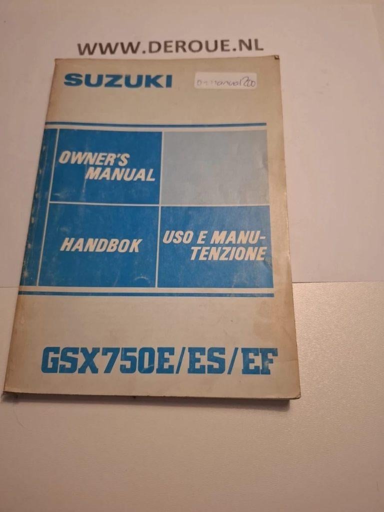 200 0WNERS MANUAL SUZUKI GSX750E/ ES/ EF  1983 USED, Motoren, Ophalen of Verzenden, Suzuki