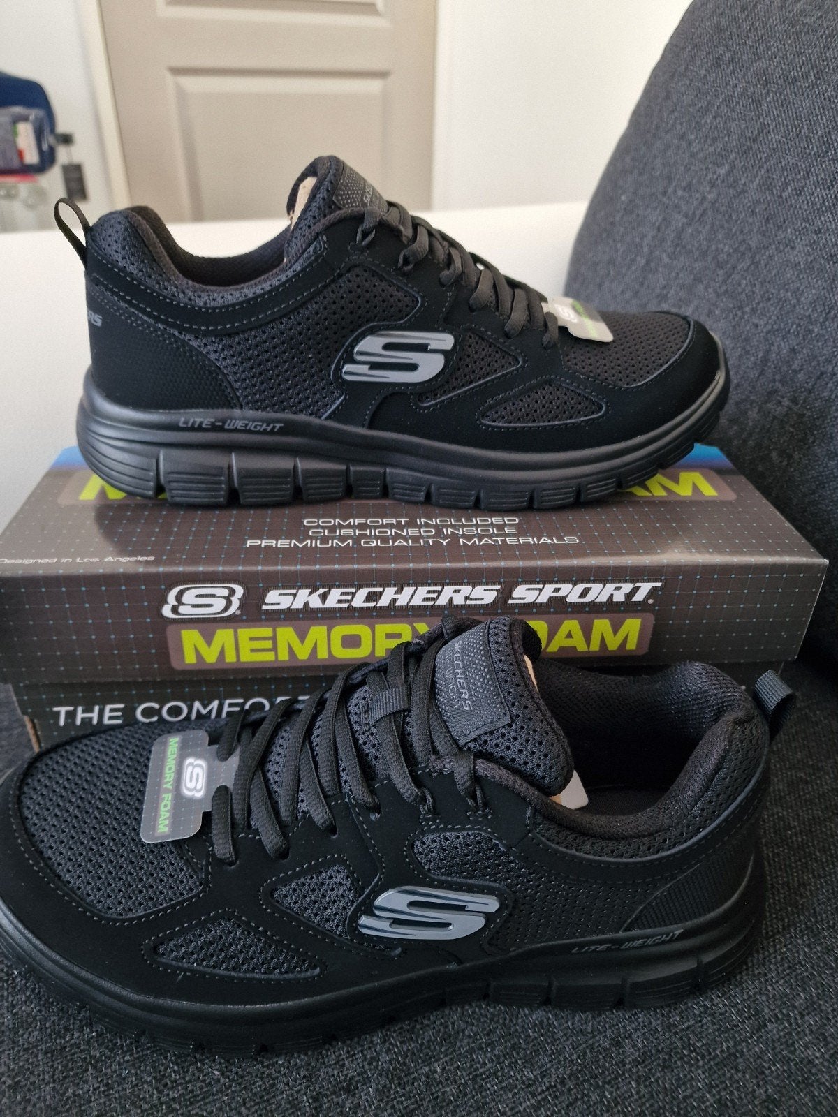 Skechers Sport Memory Foam Heren Zwart kleur. Maat 42 en 43, Zwart, Nieuw, Ophalen of Verzenden, Sneakers of Gympen