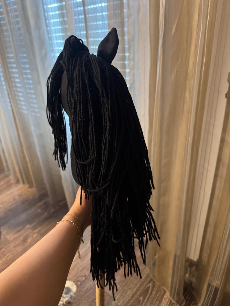 Zwart Hobbyhorse Stokpaardje, Kinderen en Baby's, Speelgoed | Overig, Ophalen of Verzenden, Gebruikt, Jongen of Meisje