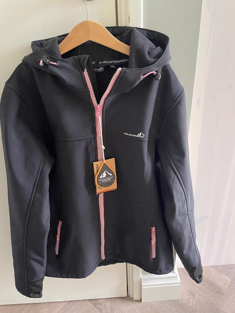 Softshell jas van mountain peak zwart nieuw maat 176, Nieuw, Ophalen of Verzenden, Jas, Mountainpeak