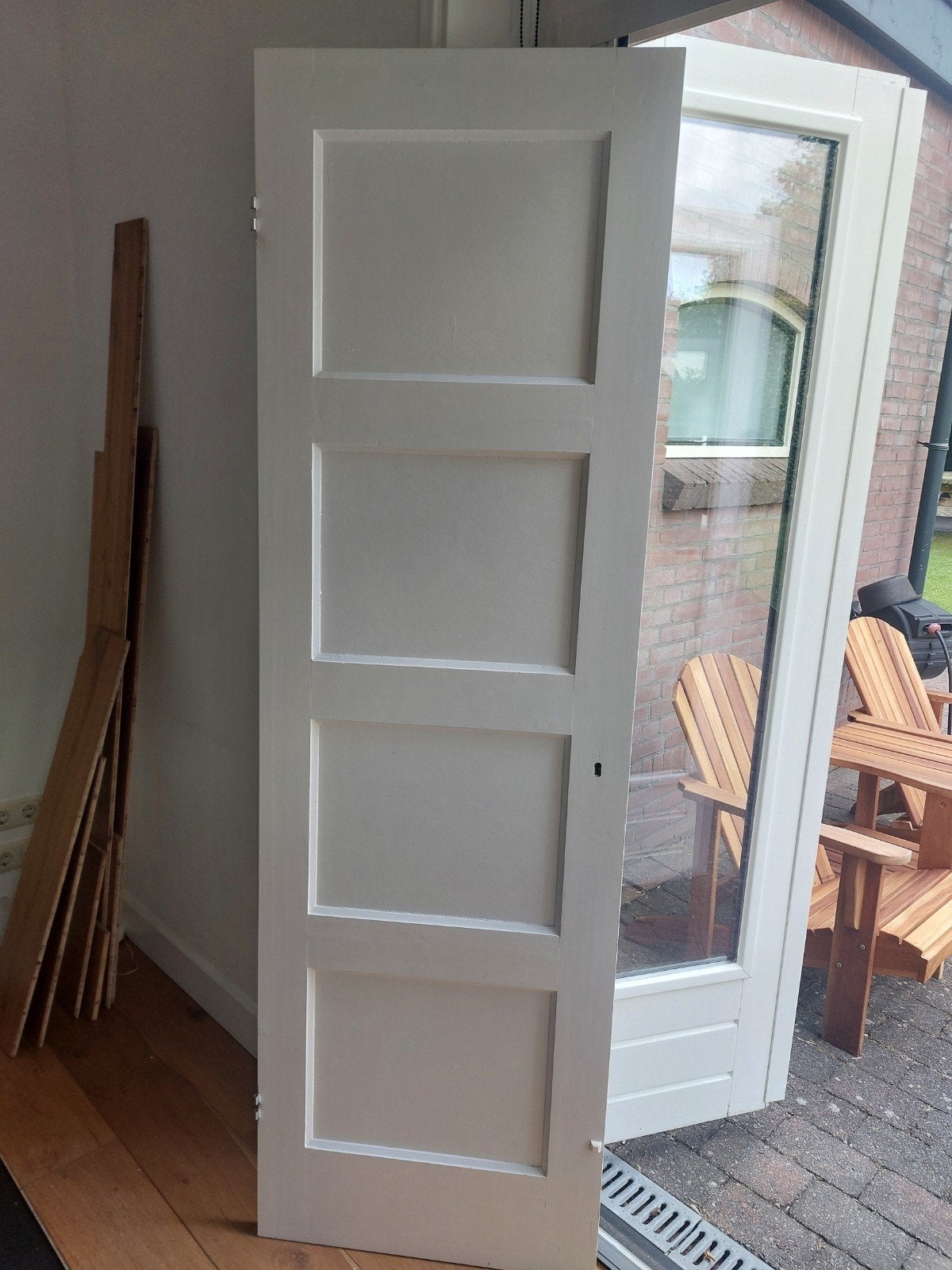 2 Oude paneeldeuren 200,5 x 62,5 cm incl slot, Ophalen, Gebruikt, Minder dan 80 cm, Binnendeur