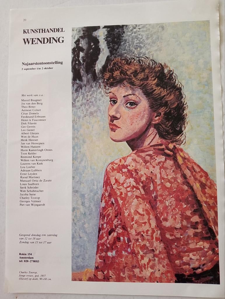 Charley Toorop affiche 1981, Ophalen of Verzenden, 1980 tot heden, Tijdschrift