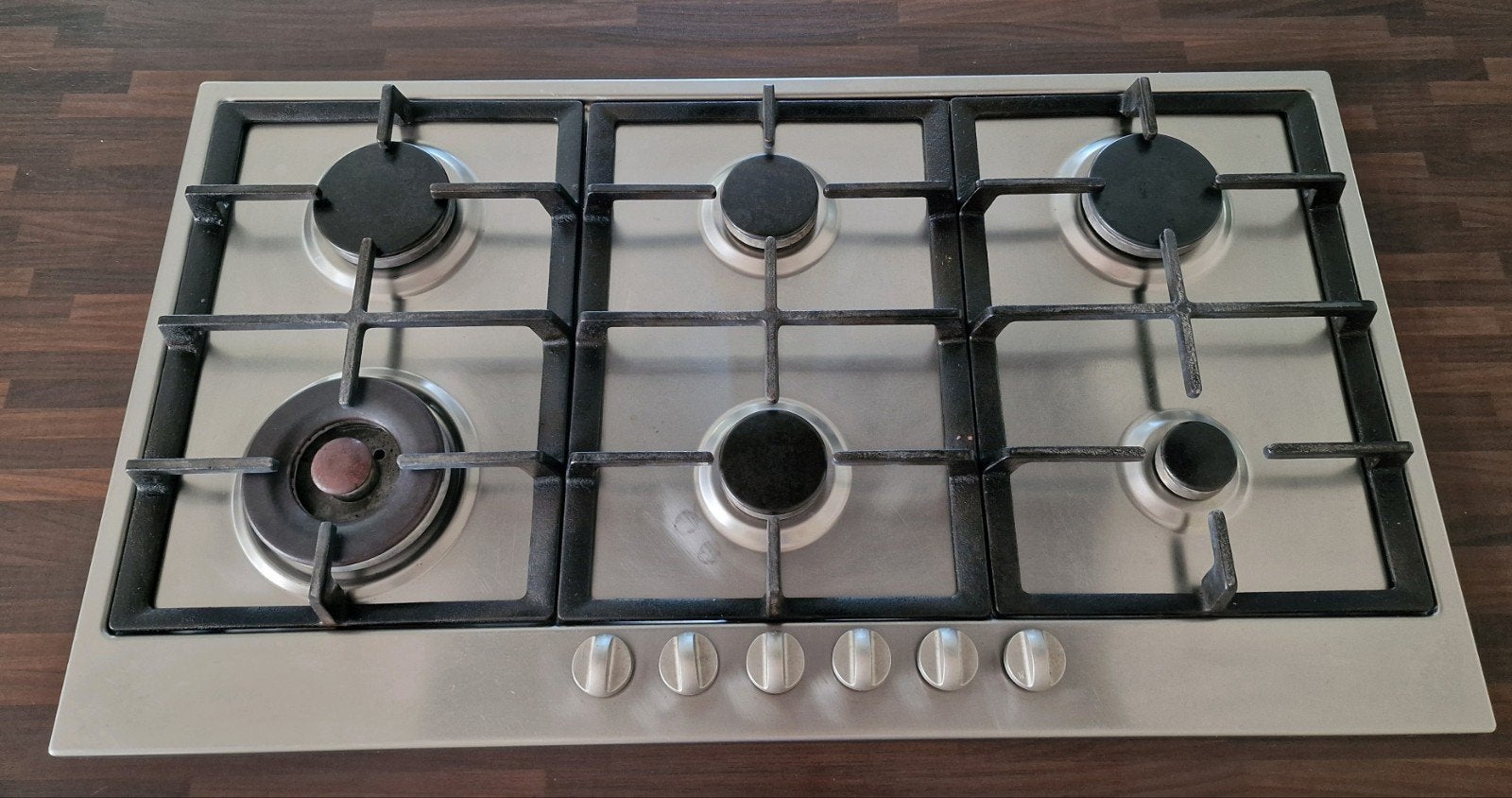 Pelgrim 5-pits gaskookplaat RVS - GKB299RVS, Ophalen, Gebruikt, Inbouw, Gas