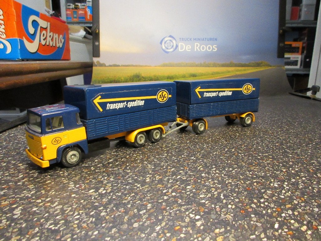Tekno Scania 141 combi ASG, Ophalen of Verzenden, Zo goed als nieuw, Bus of Vrachtwagen, Tekno