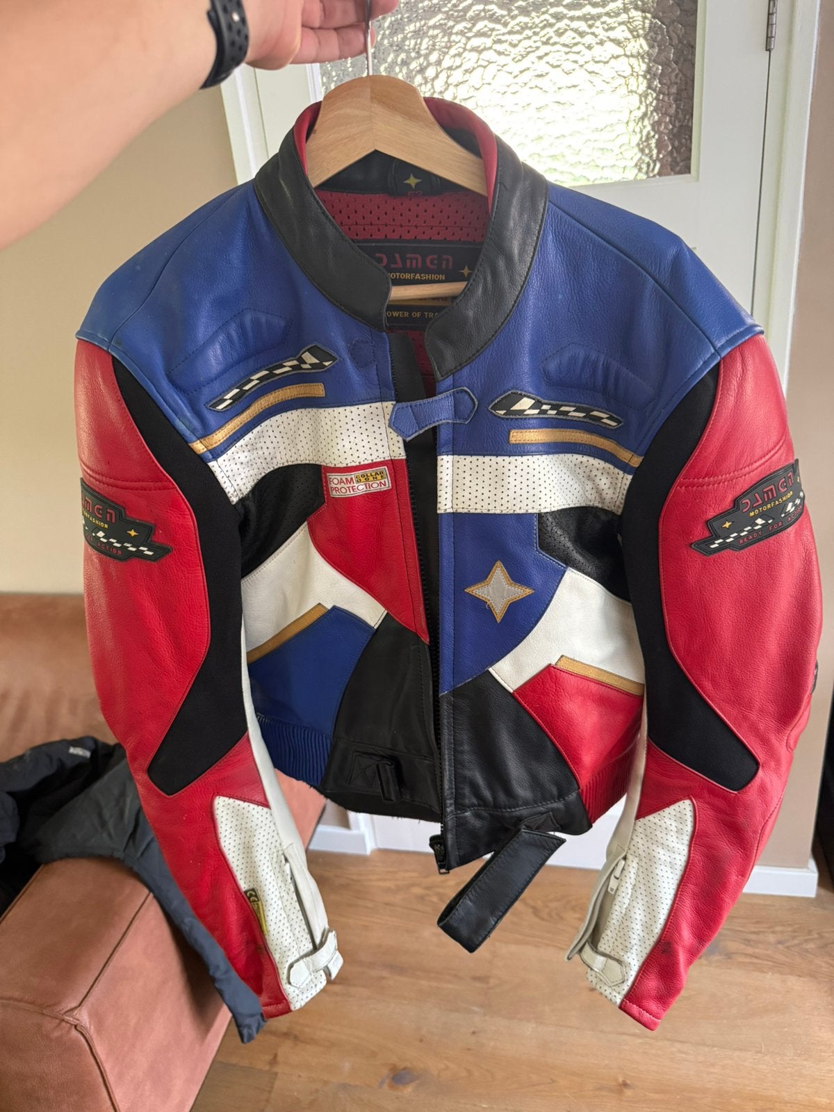 Vintage Leren Motorjas Damen Maat 52, Motoren, Kleding | Motorkleding, Ophalen, Tweedehands, Heren, Jas | leer