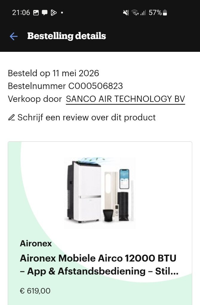 Mobiele airco, Witgoed en Apparatuur, Airco's, Koelen en Ontvochtigen, Timer, Minder dan 60 m³, Nieuw