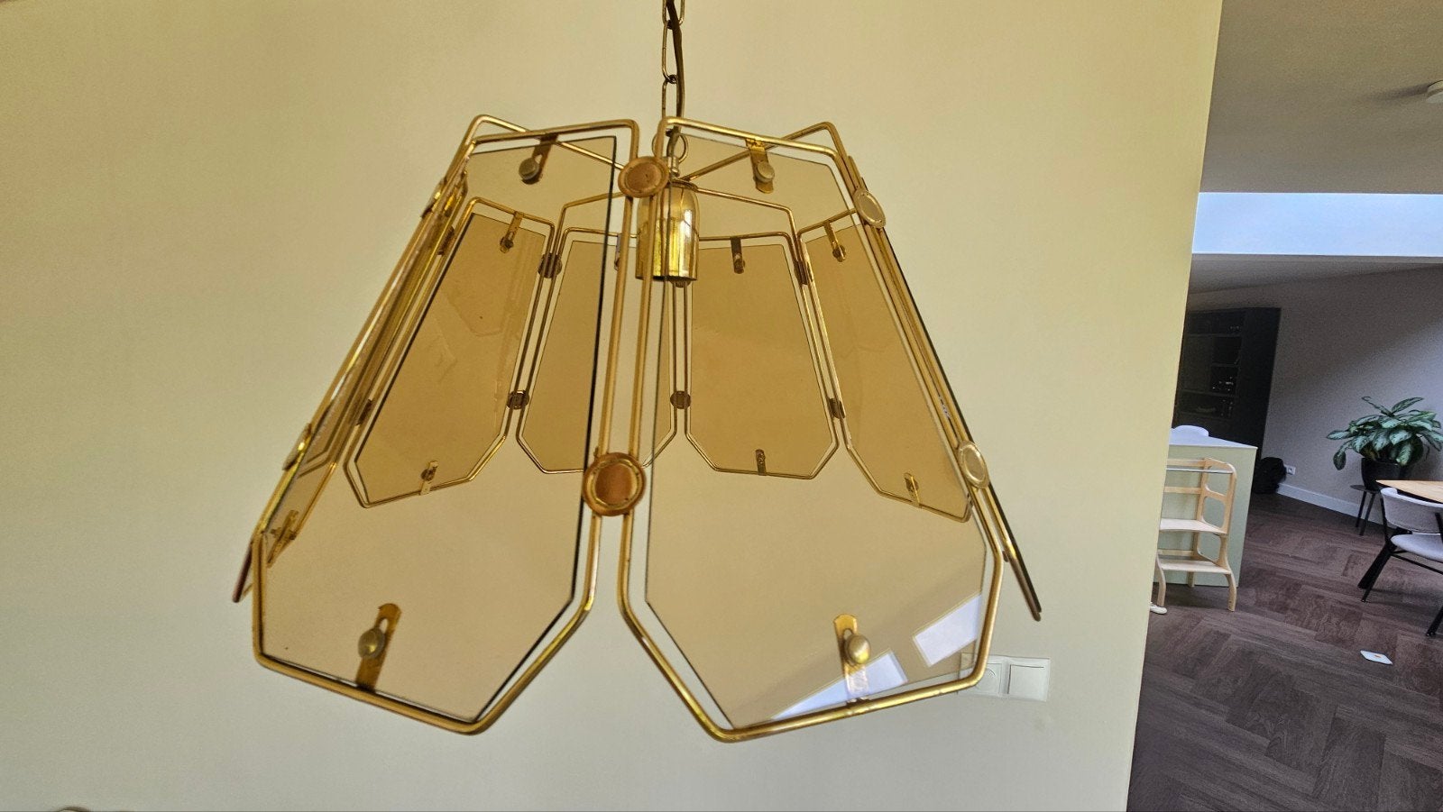Lamp retro glas, Ophalen of Verzenden
