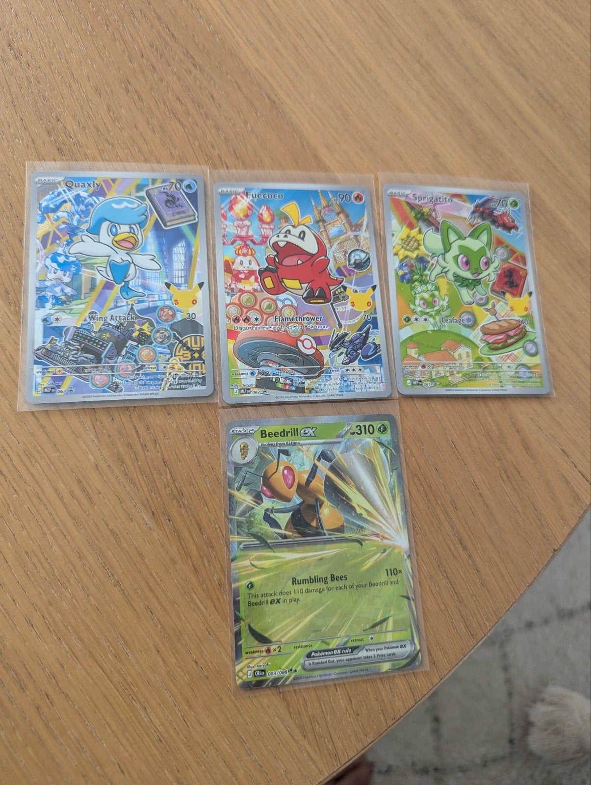 Pokémon Kaarten: Gen 9 Starters & Beedrill ex, Ophalen, Zo goed als nieuw, Meerdere kaarten