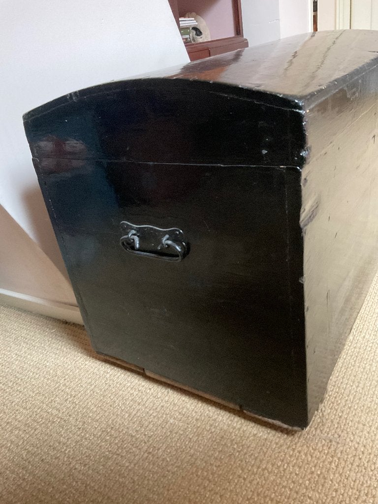 Vintage houten dekenkist, Huis en Inrichting, Woonaccessoires | Kisten, Ophalen, Minder dan 50 cm, Gebruikt, 50 tot 100 cm