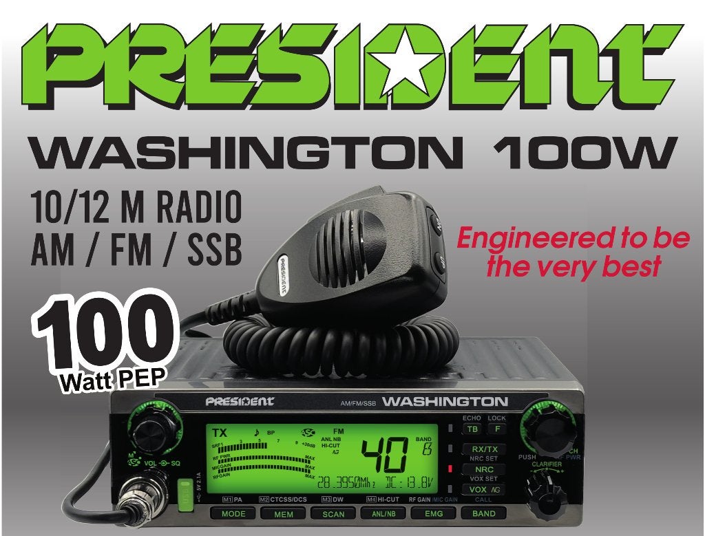 AKTIE! President Washington II Export CB 100W FM/AM/SSB, President, ., Frankrijk, Nieuw