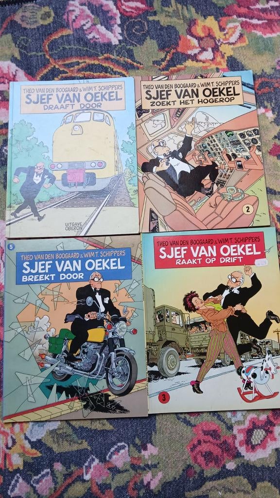 Sjef v oekel  4x., Eén stripboek, Ophalen of Verzenden
