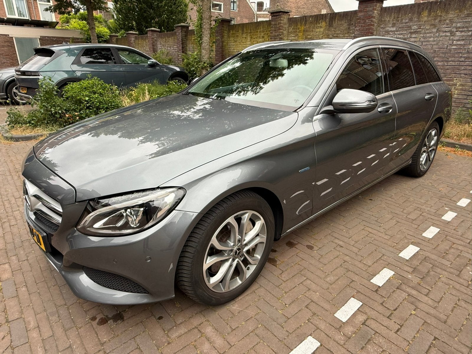 Mercedes-Benz C-Klasse C350e Hybrid dealeronderhouden, Auto's, Zwart, Leder en Stof, Stationwagon, Parkeerassistent