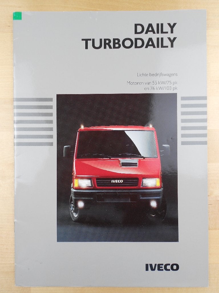 Iveco Daily & TurboDaily Brochure 1989, Iveco, Ophalen of Verzenden, Zo goed als nieuw, Overige merken