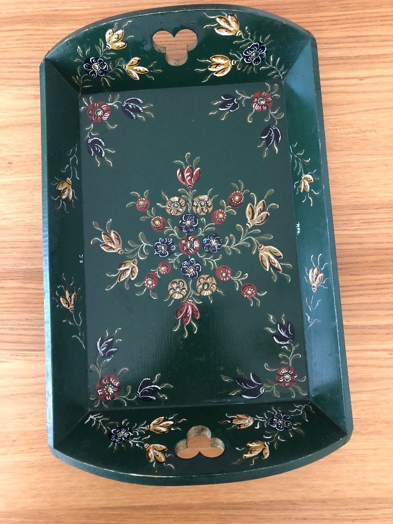 Dienblad Hindeloopen groen  46 x 30 cm., Ophalen of Verzenden