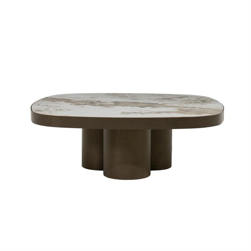Eleonora salontafel Santino keramiek marmerlook 90x90 NIEUW, Ophalen, 50 tot 100 cm, Vierkant, Nieuw