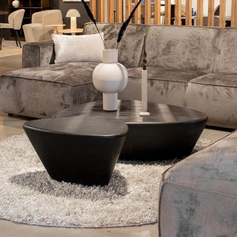 Eleonora Mila Zwart Set van 2 Winkelprijs €798,-, Nieuw, Ovaal, 5 – 50, 50 tot 100 cm