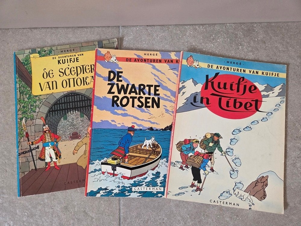 Kuifje stripboeken, Meerdere stripboeken, Ophalen of Verzenden, Gelezen, Hergé