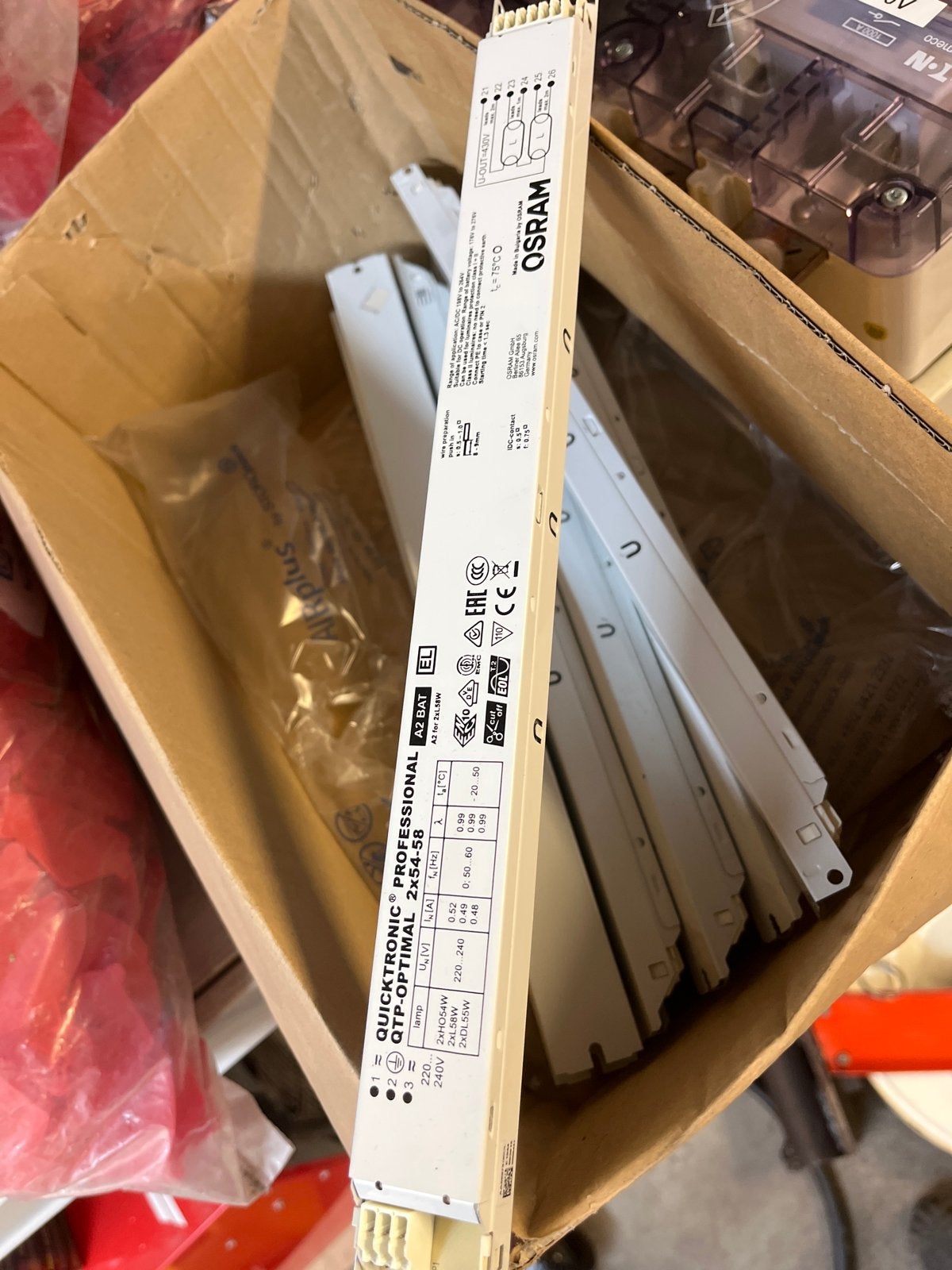 Partij 7 stuks Osram Quicktronic voorschakelapparaten, Ophalen, Gebruikt, Overige merken, Overige typen