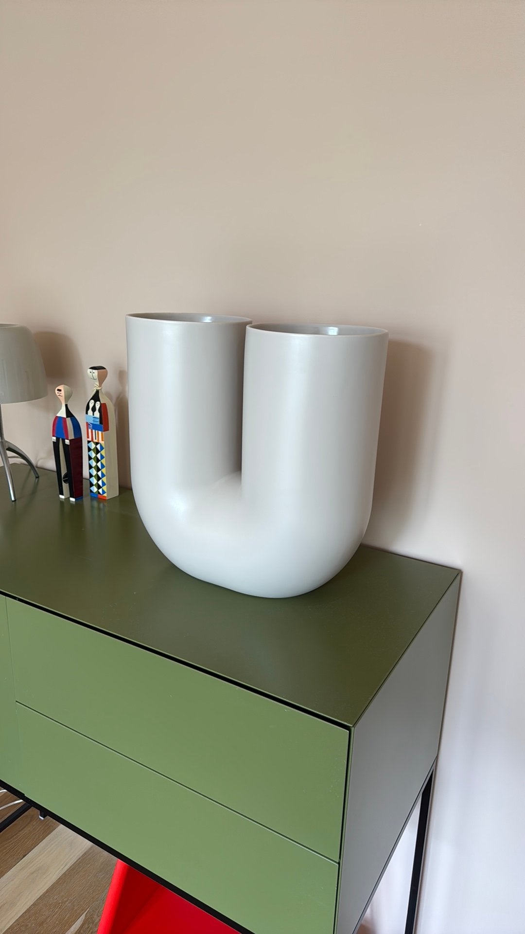 Muuto Kink vaas - XL, Huis en Inrichting, Ophalen, Overige materialen, Handgemaakt, Beige