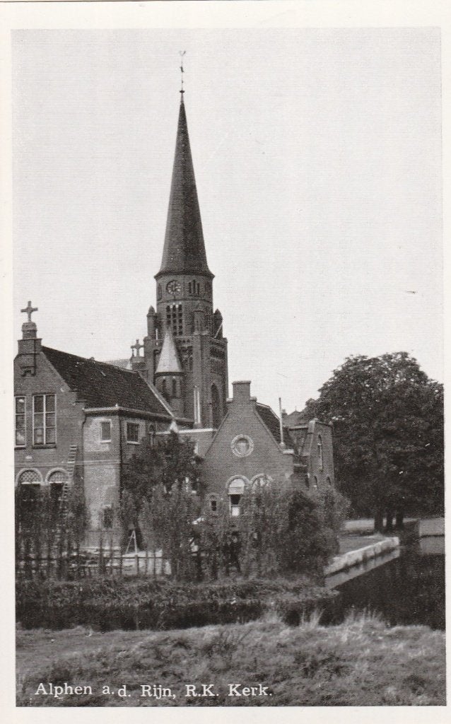 alphen aan den rijn- r.k. kerk, Verzamelen, Ansichtkaarten | Nederland, Ophalen of Verzenden, Voor 1920, Zuid-Holland