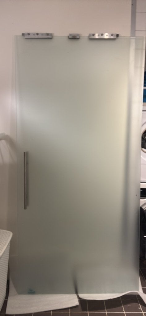 Melkglas glazen schuifdeur, 215 cm of meer, Binnendeur, Schuifdeur, Ophalen