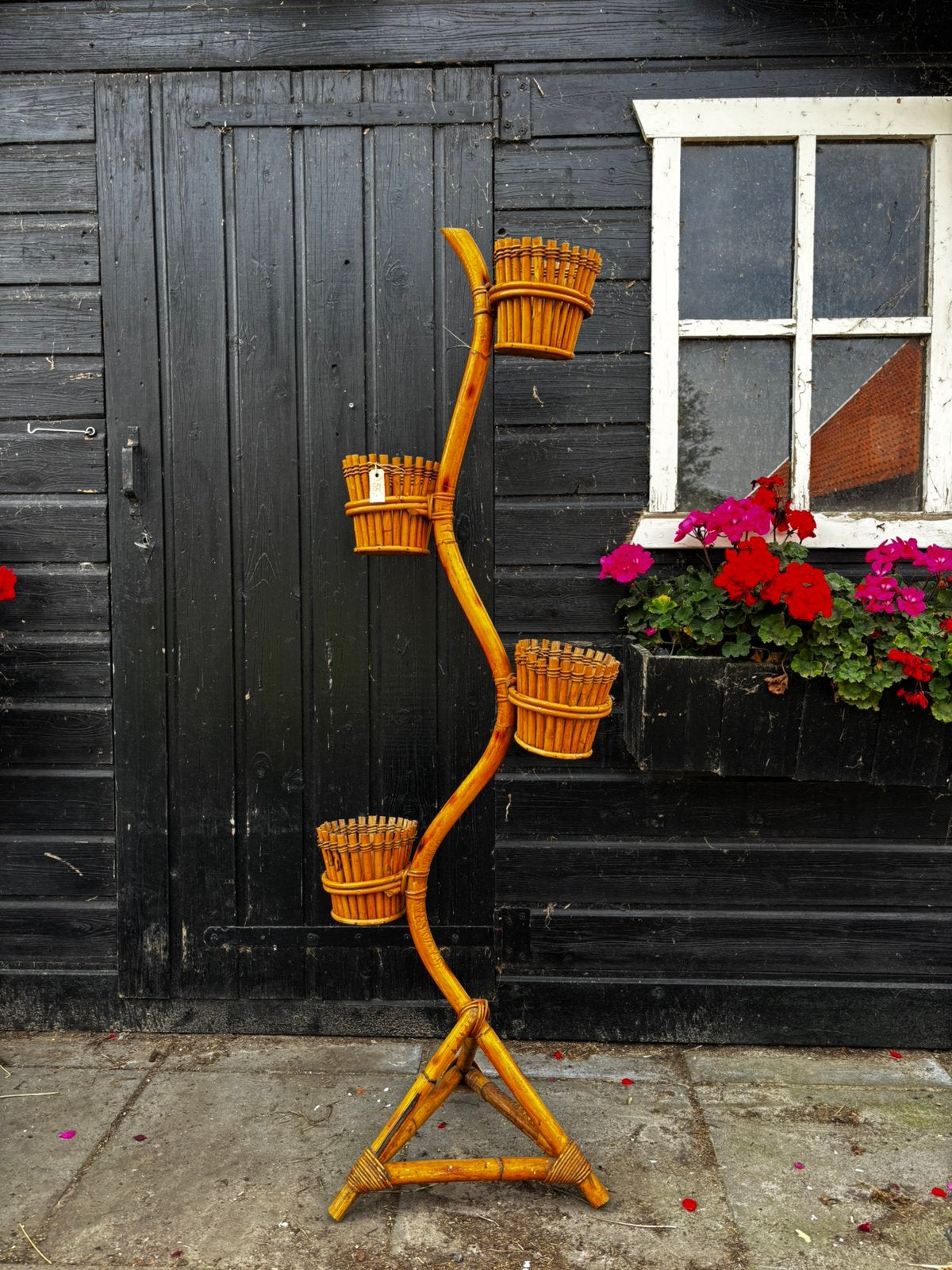 Bamboe plantenrek model slang, Antiek en Kunst, Ophalen of Verzenden