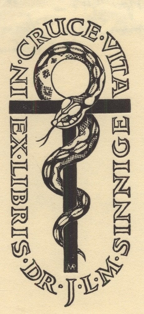 0439 Ex Libris Nederland : Mia Pot-van Regteren Altena, 1947, Antiek en Kunst, Verzenden, Ex libris