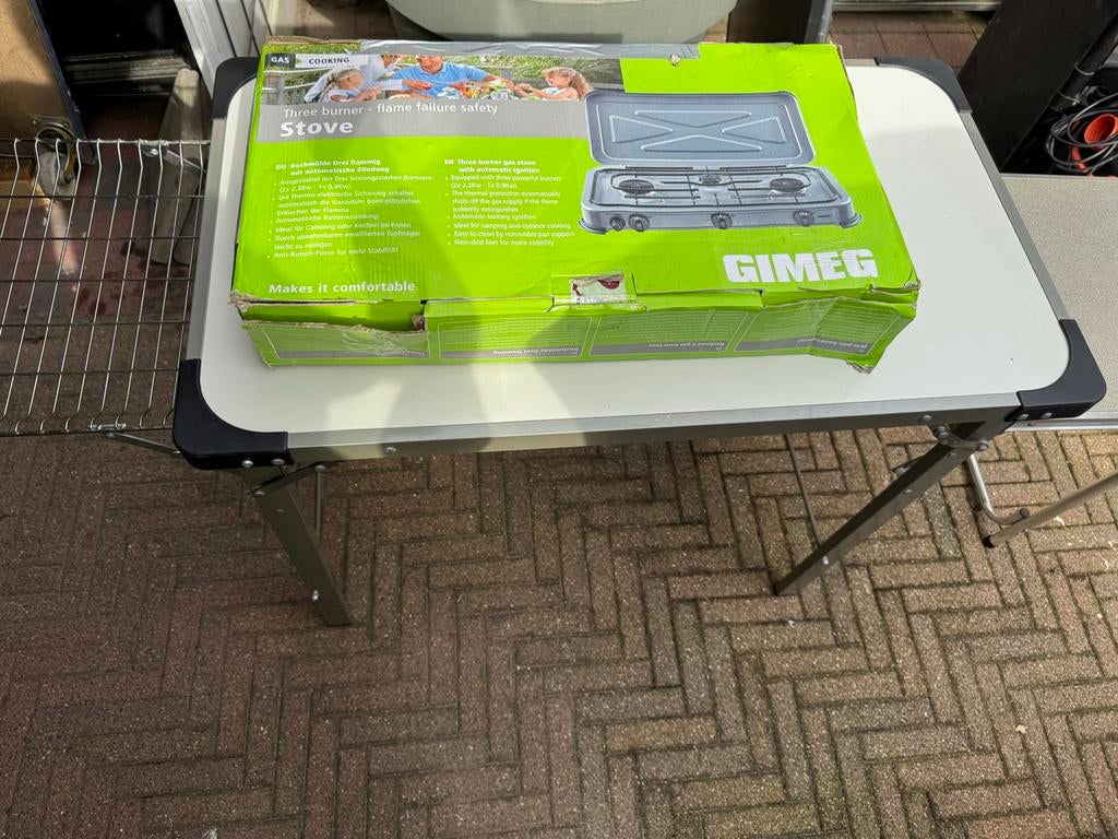 Camping kooktoestel 3-pits - Nette conditie, Ophalen, Gebruikt