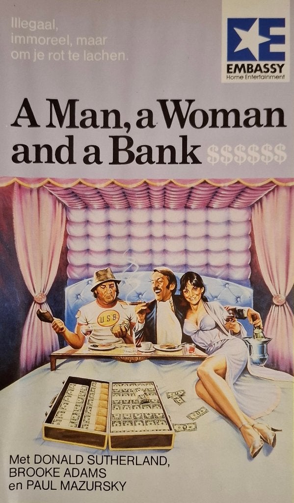 a Man, a Woman and a Bank $$$ - Video2000 - Embassy #1616, Cd's en Dvd's, Engels, Alle leeftijden, VCC, Ophalen of Verzenden