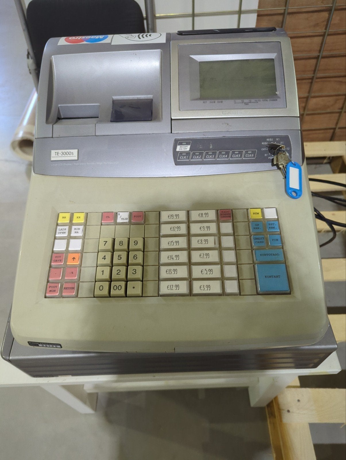Casio TE-3000S Kassa met Geldlade, Ophalen, Overige typen
