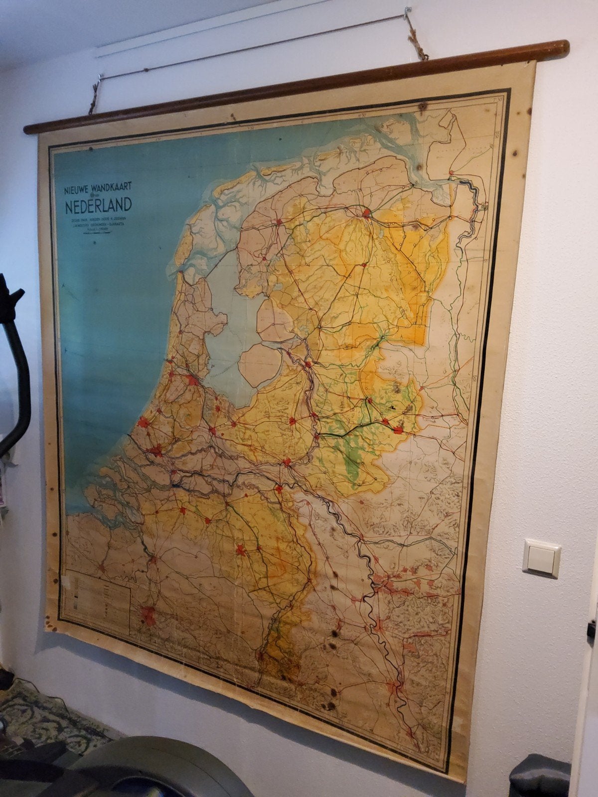Landkaart Nederland groot formaat, Ophalen, Aardrijkskunde