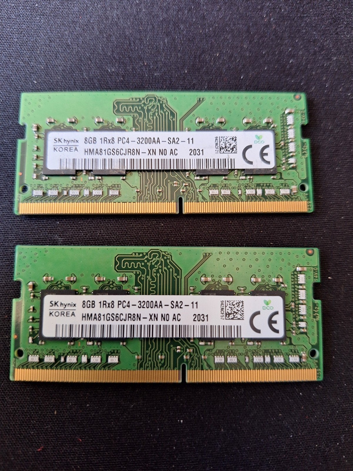 Laptop geheugen 16GB DDR4 SODIMM ram PC4 3200 (2x 8GB), Computers en Software, RAM geheugen, DDR4, Ophalen of Verzenden, Zo goed als nieuw
