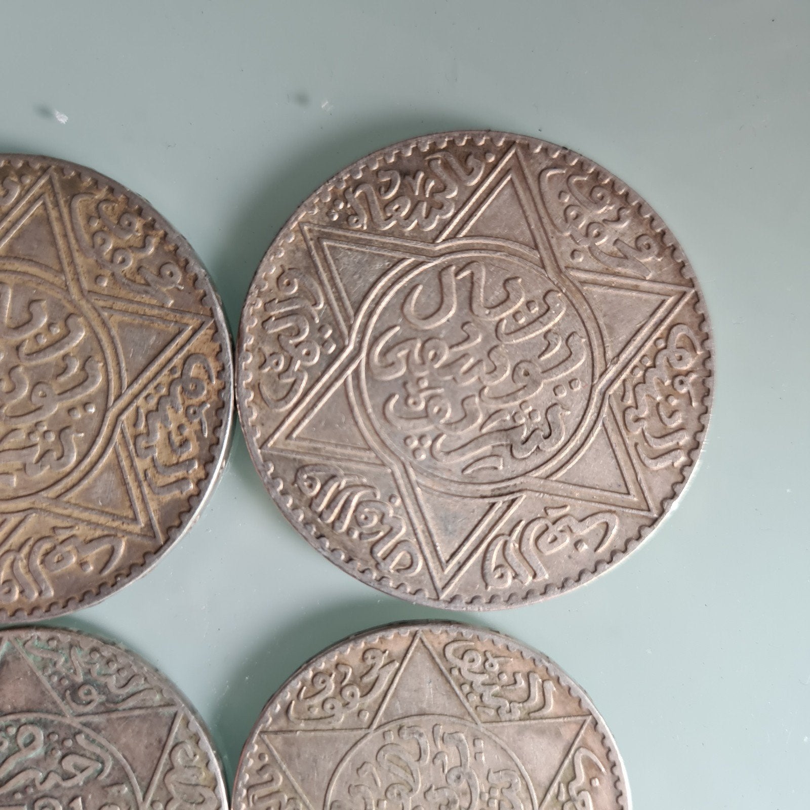 Set van 5 historische munten van Marokko, Ophalen of Verzenden, Midden-Oosten, Zilver