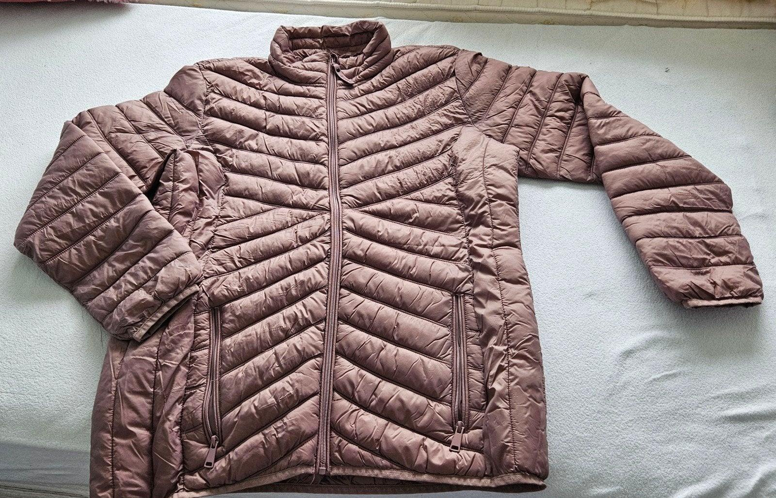 Kjelvik lichtgewicht gewatteerde jas - Maat 44, Bruin, Maat 46/48 (XL) of groter, Ophalen of Verzenden, Zo goed als nieuw