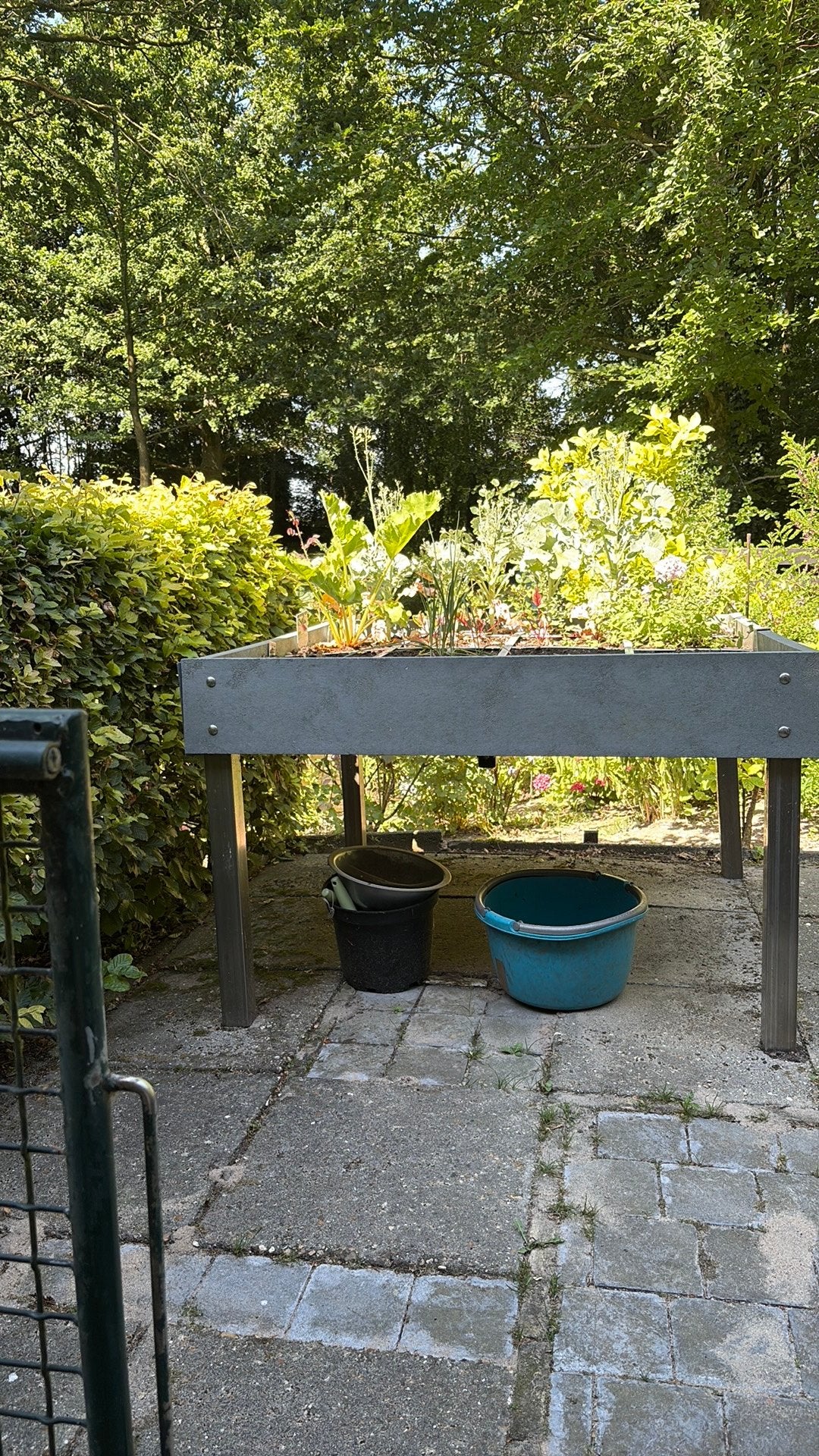 Makkelijke moestuin bak 16 vakken op RVS poten, Ophalen, Kunststof, Gebruikt, 100 cm of meer