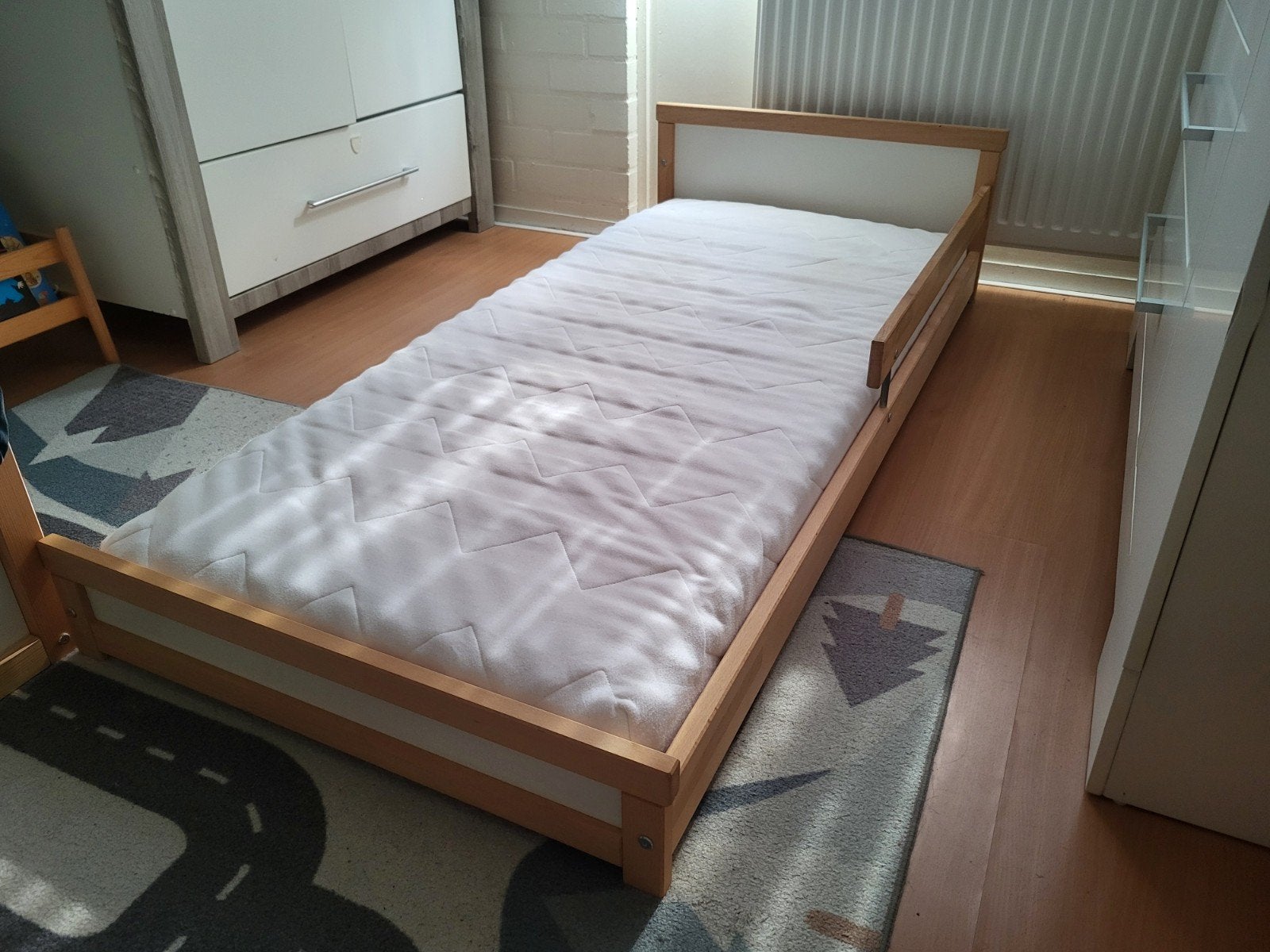 Vloerbed voor peuters gemaakt van Ikea Sniglar, Ophalen, Gebruikt, 70 tot 85 cm, 140 tot 160 cm