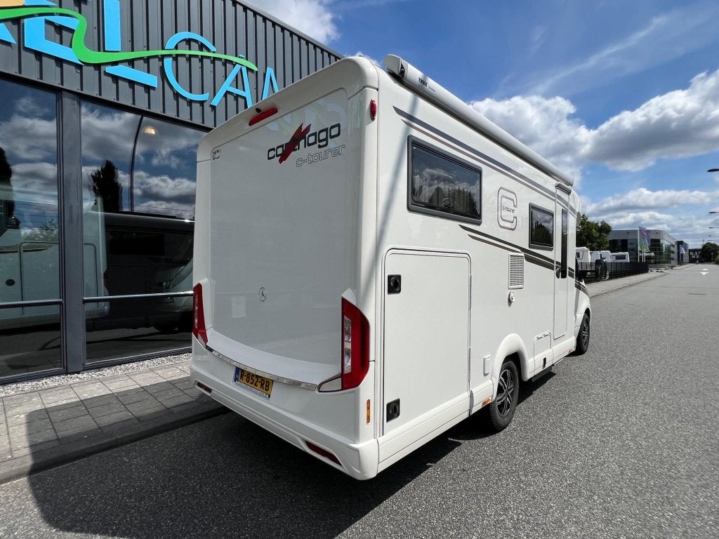 Carthago C-tourer T 143 LE MERDCEDES/2 ZONNEPAN., Caravans en Kamperen, Campers, Tot en met 2, Bedrijf, Carthago, 7 tot 8 meter