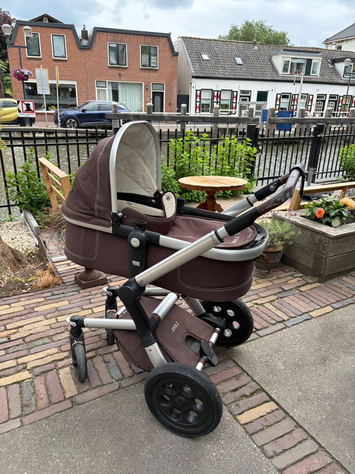 Joolz Day kinderwagen  beige/ bruin incl voetenzak& regenkap, Ophalen, Gebruikt, Kinderwagen, Overige merken