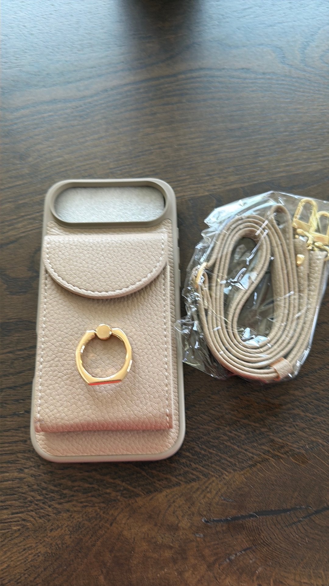 Hoesje iphone 17 air met opbergvak, Sieraden, Tassen en Uiterlijk, Ringen, Beige, Nieuw, Ophalen of Verzenden, 17 tot 18