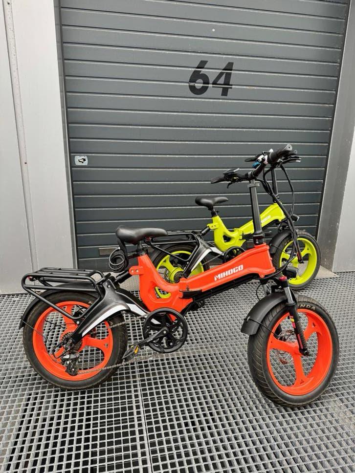 2 Opvouwbare elektrische fietsen met 2 accu's, Ophalen of Verzenden, Gebruikt, 50 km per accu of meer, Overige merken